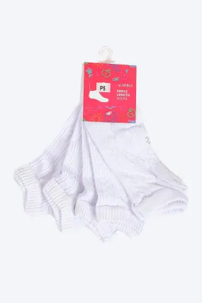 Girly Ankle Length Socks - 5 Pairs