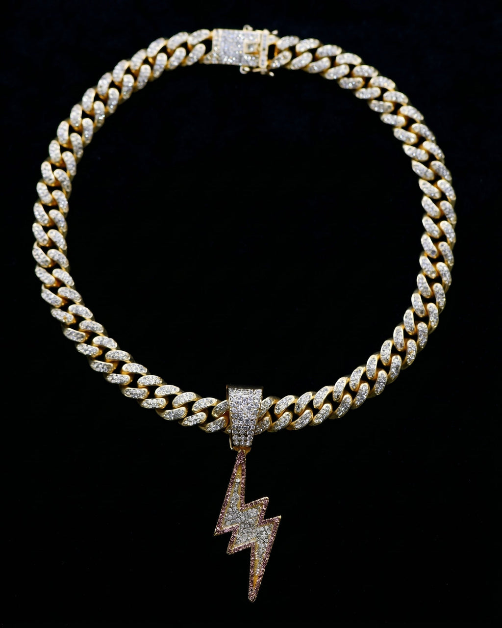 LIGHTNING Series | Pendant Cuban Chain Necklace