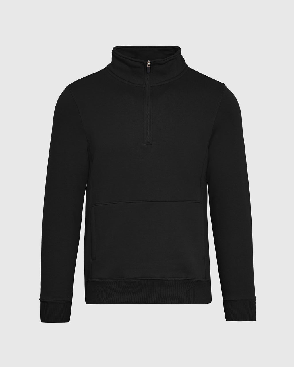 Black Quarter Zip Fleece Sweatshirt