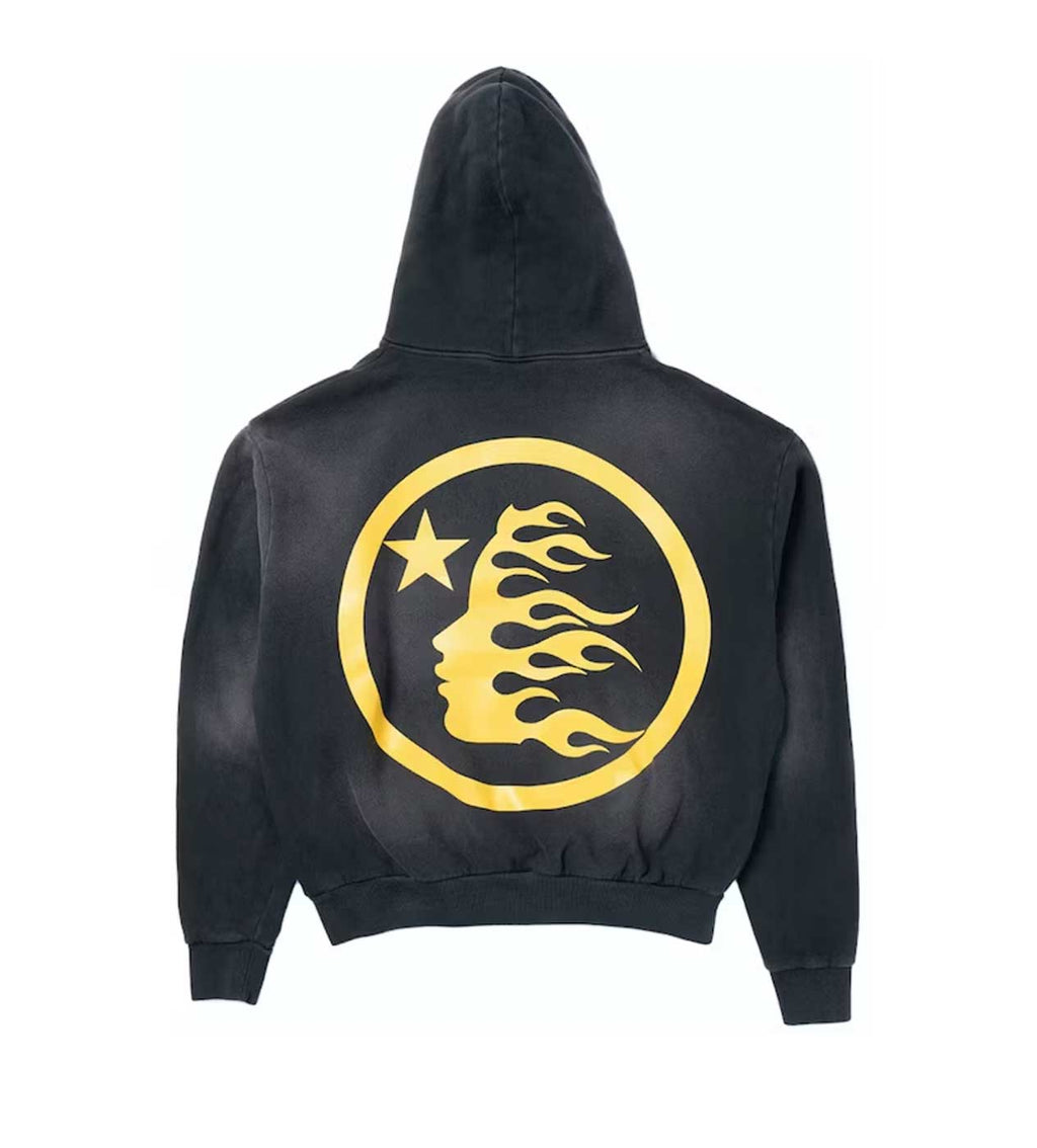 Hellstar No Guts No Glory Faded Black Hoodie