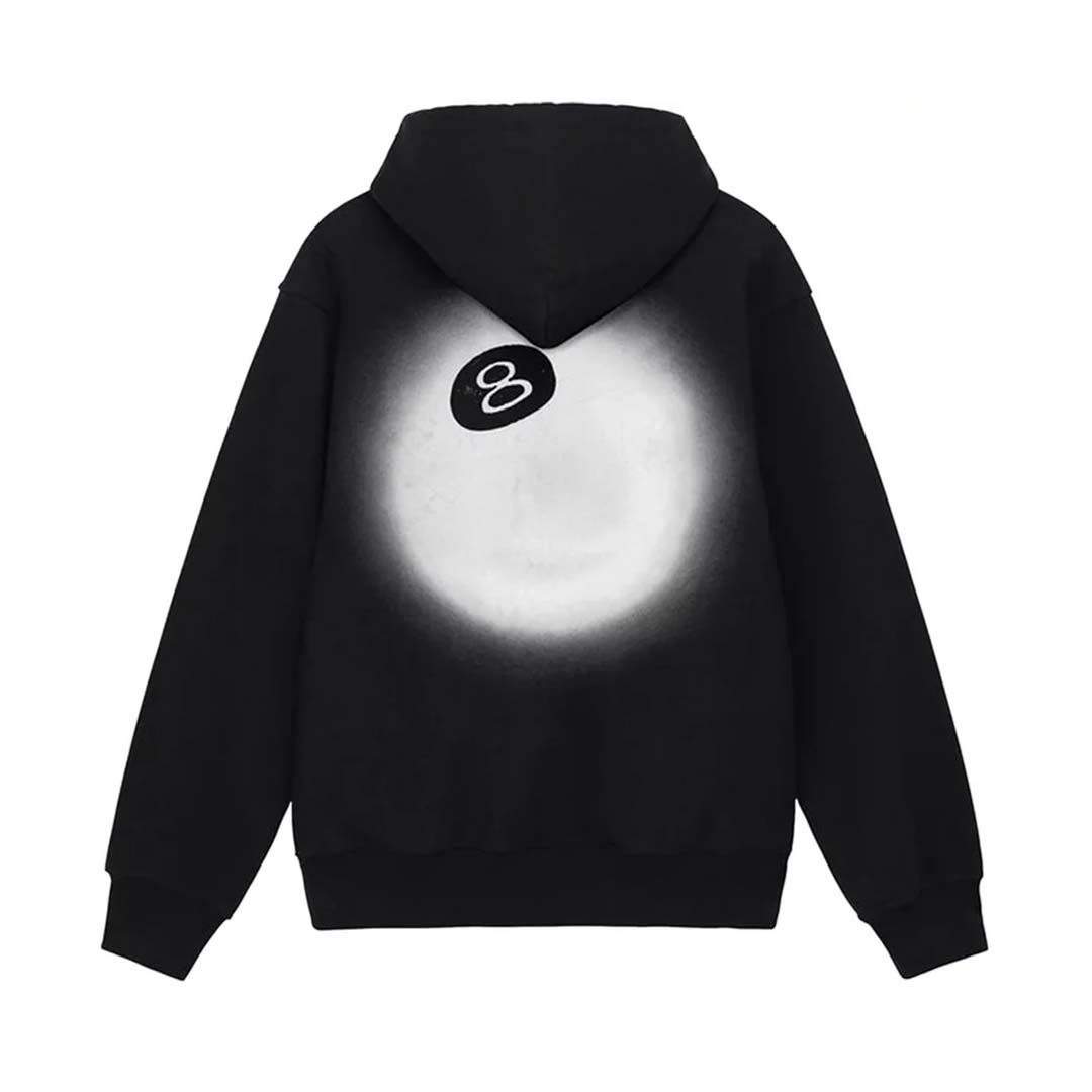 Stussy 8 Ball Fade Hoodie Black