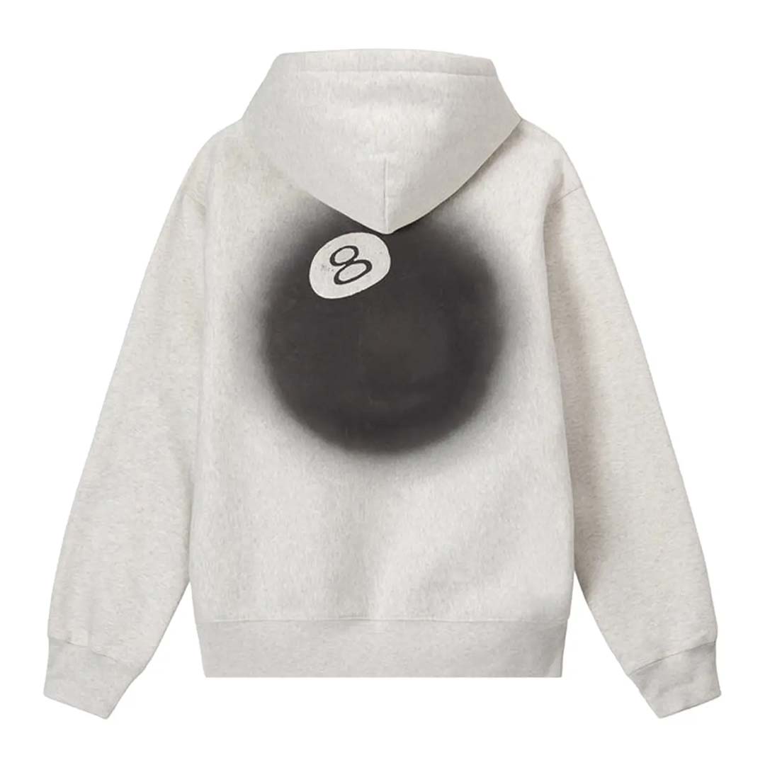 Stussy 8 Ball Fade Hoodie Grey