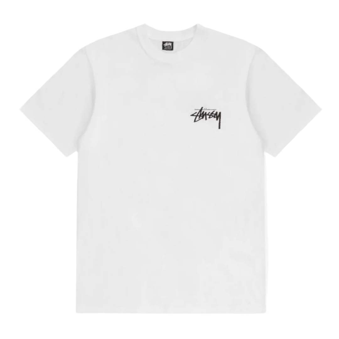 Stussy Fuzzy Dice White Tee
