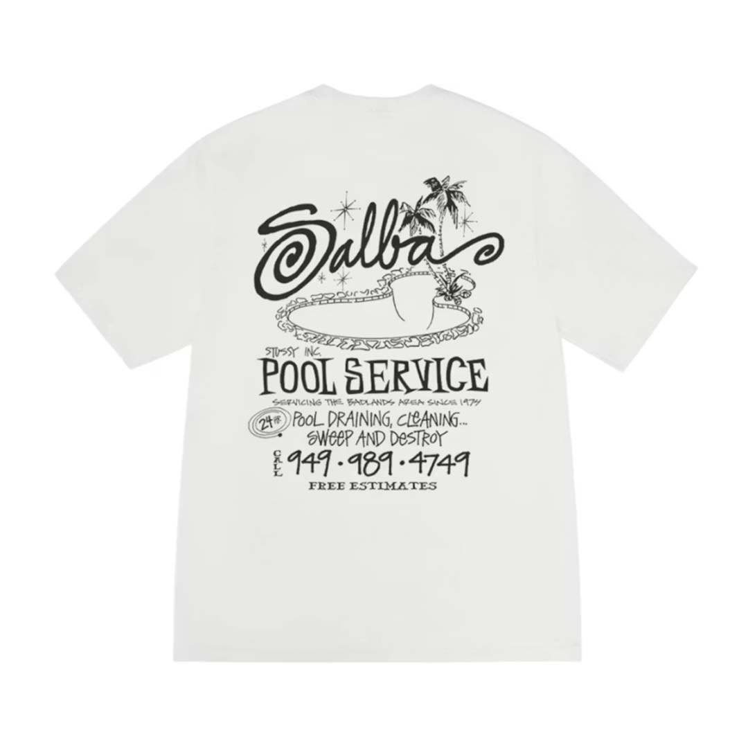 Stussy Pool Service White Tee