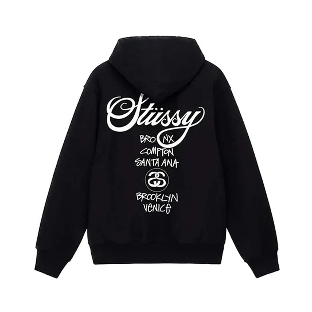 Stussy World Tour Hoodie Black