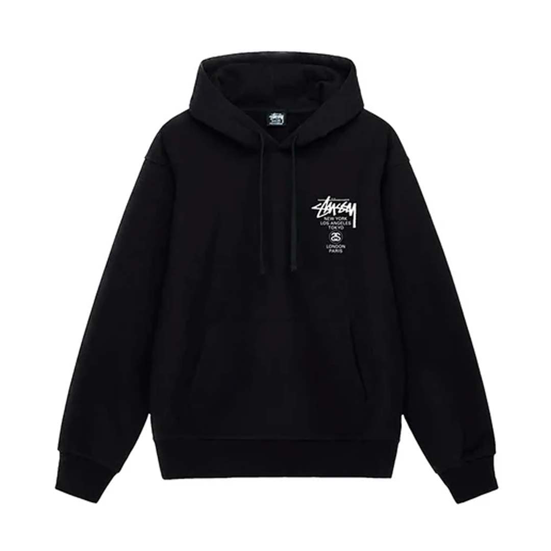 Stussy World Tour Hoodie Black