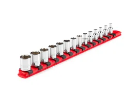 1/4 Inch Drive 6-Point Socket Set, 14-Piece (4-15 mm)