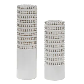 Angelou - Vases (Set of 2) - White