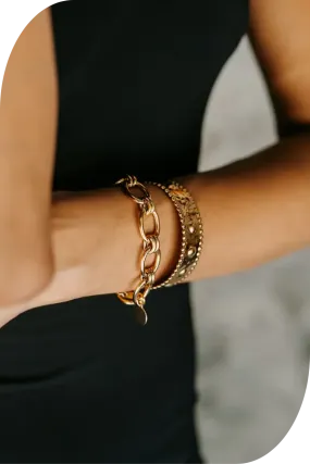 Cecily Thick Chained Adjustable Bracelet