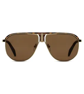 Chopard Men's Brown Aviator Sunglass