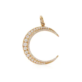 CRESCENT MOON DIAMOND PENDANT