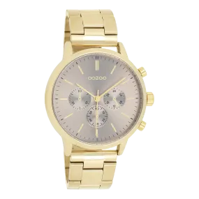 Gold coloured OOZOO watch with gold coloured stainless steel bracelet - C11408