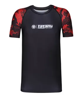 Kids Renegade Rash Guard - Black & Red