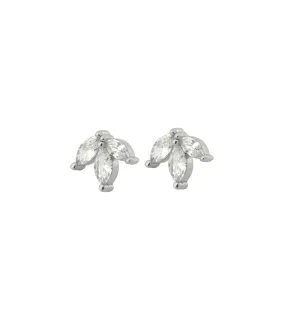 Laurel Studs Rhodium