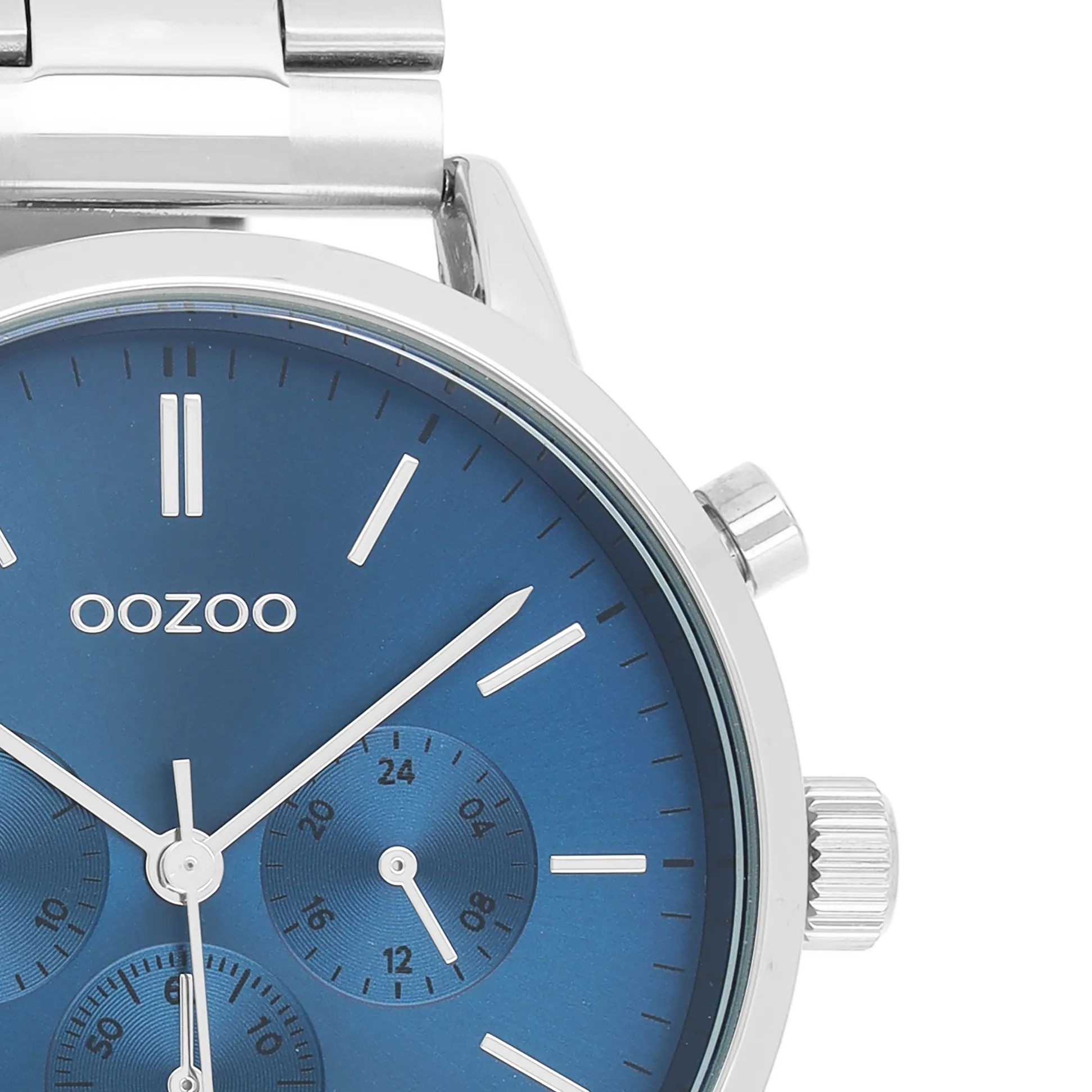 Silver coloured OOZOO watch with silver coloured stainless steel bracelet - C11406